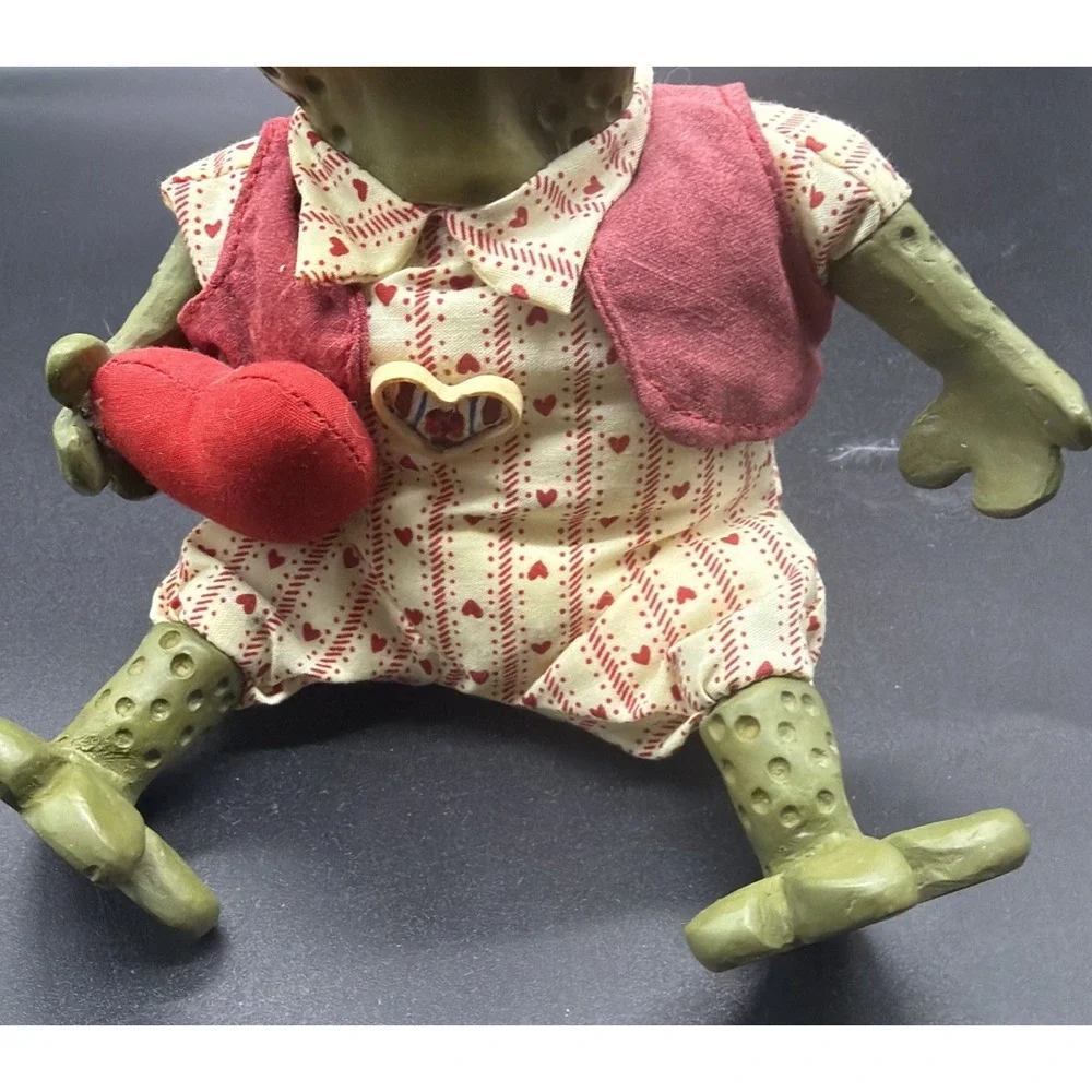 Valentino Frog Shelf Sitter Russ Berrie Kathleen Kelly's Frog 422L With Tag VTG‎